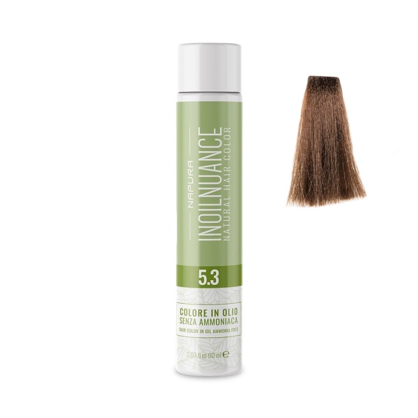 Napura Краситель безаммиачный на масляной основе Inoilnuance, 5.3 Светло-золотистый коричневый Castano Chiaro Dorato, 60 мл купить - 0