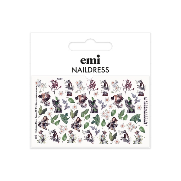 E.Mi Cлайдер для создания дизайна Naildress Slider Design, №115 Цветочные портреты купить - 0