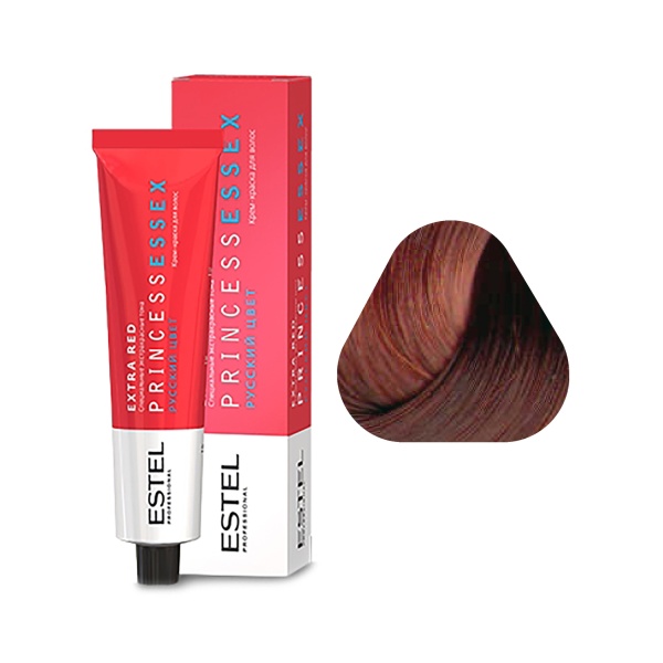 Estel Professional Крем-краска Princess Essex Extra Red, 77.45 русый медно-красный, 60 мл купить - 0
