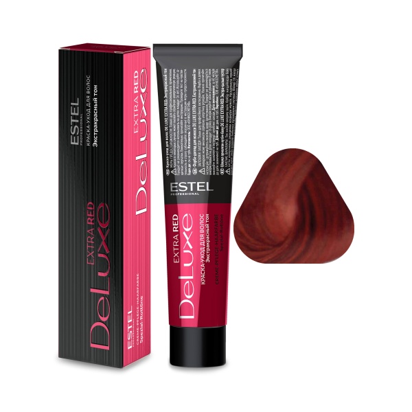 Estel Professional Краска-уход De Luxe Extra Red, 66.46 темно-русый медно-фиолетовый, 60 мл купить - 0