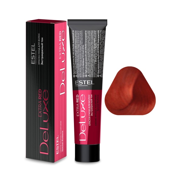Estel Professional Краска-уход De Luxe Extra Red, 88.55 светло-русый красный интенсивный, 60 мл купить - 0