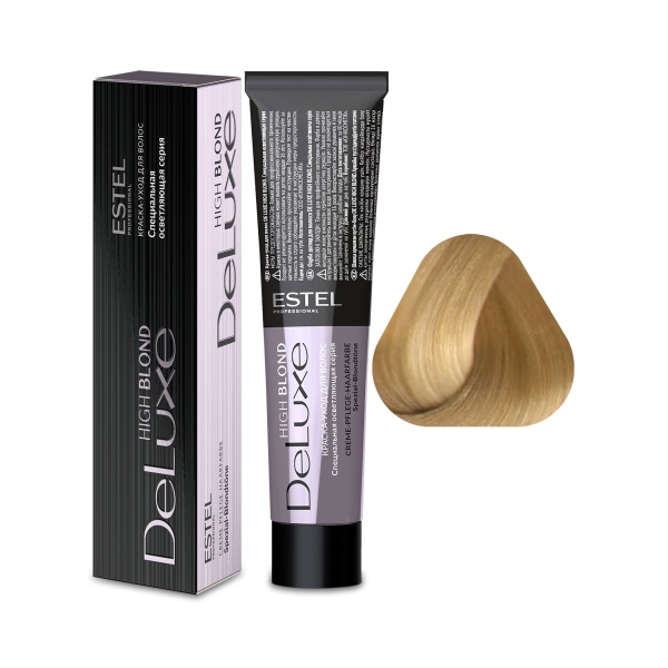 Estel Professional Краска-уход De Luxe High Blond, 113 пепельно-золотистый блондин ультра, 60 мл купить - 0