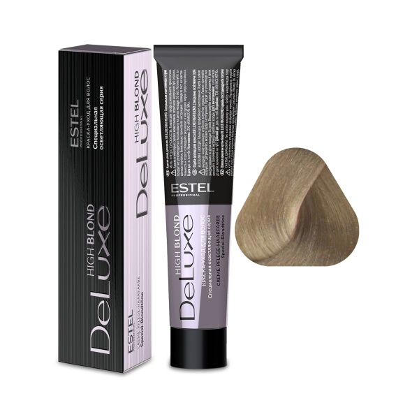 Estel Professional Краска-уход De Luxe High Blond, 118 пепельно-жемчужный блондин ультра, 60 мл купить - 0