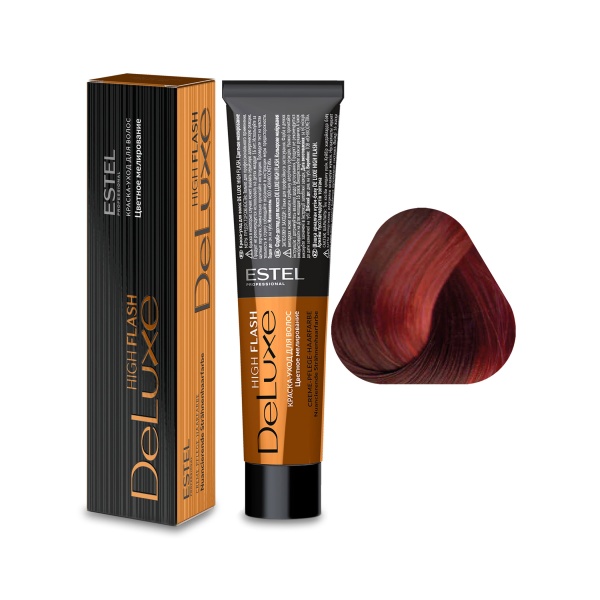 Estel Professional Краска-уход De Luxe High Flash, 56 красно-фиолетовый, 60 мл купить - 0
