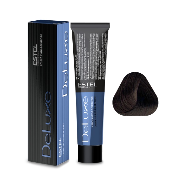 Estel Professional Краска-уход De Luxe, 4.75 шатен коричнево-красный, 60 мл купить - 0
