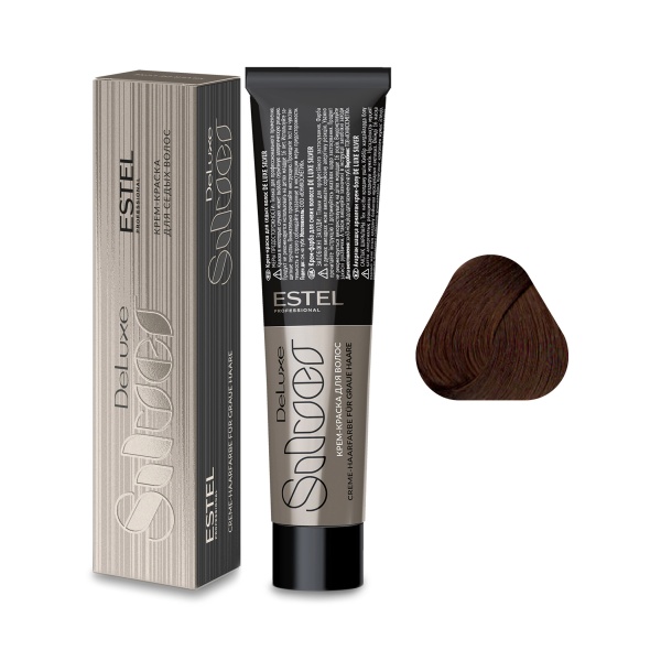 Estel Professional Крем-краска De Luxe Silver, 6.74 темно-русый коричнево-медный, 60 мл купить - 0