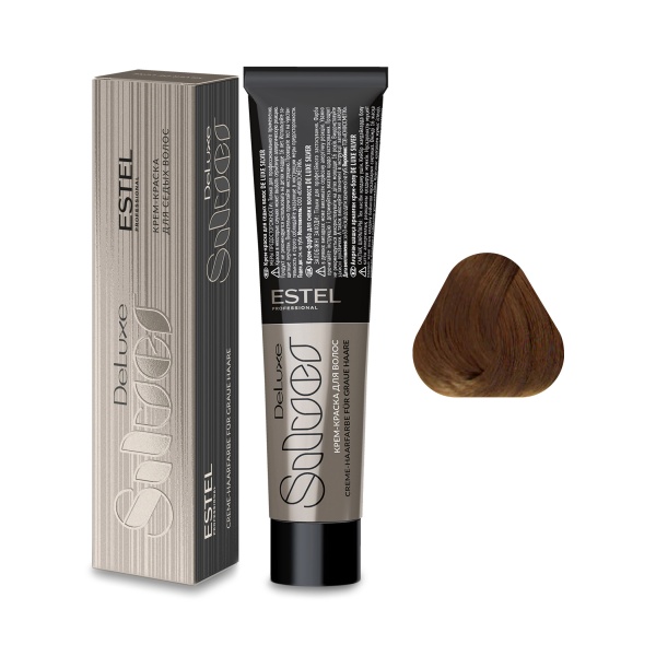 Estel Professional Крем-краска De Luxe Silver, 8.7 светло-русый коричневый, 60 мл купить - 0