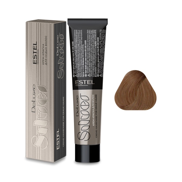Estel Professional Крем-краска De Luxe Silver, 8.76 светло-русый блондин коричнево-фиолетовый, 60 мл купить - 0