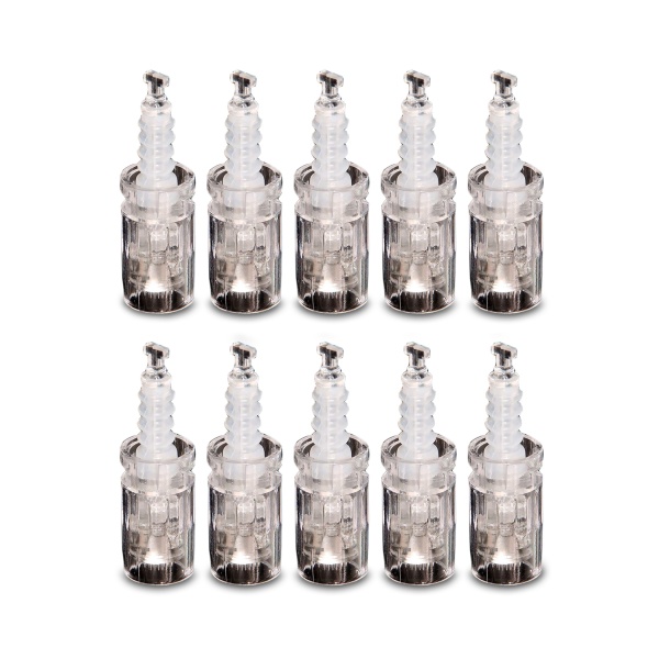 Dr.pen Картридж-насадка для аппарата фракционной мезотерапии Дермапен My-M, А1, N2, M5, А6, М7, E30, на 12 игл, белый байонет, 10 шт купить - 0