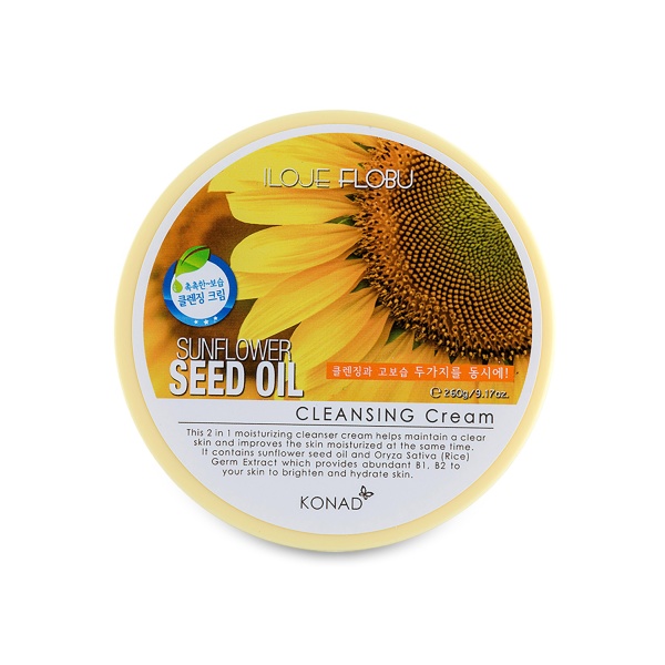 Konad Очищающий крем для кожи для снятия макияжа и защиты с маслом подсолнечника Iloje Flobu Cleansing Cream Sunlover, 260 гр купить - 0