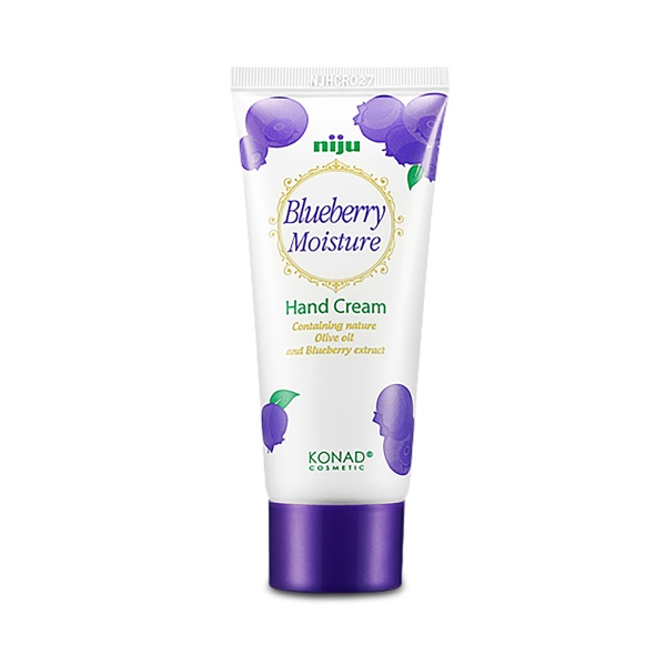 Konad Увлажняющий крем для кожи рук с маслами арганы, оливы, ши, витамином Е и экстрактом черники Niju Blueberry Moisture Hand Cream, 60 мл купить - 0
